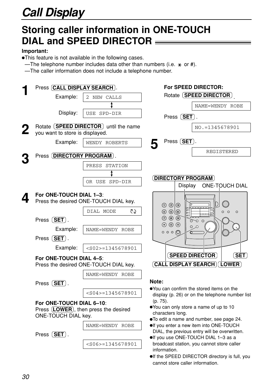 Call display | Panasonic KX-FL501C User Manual | Page 30 / 82