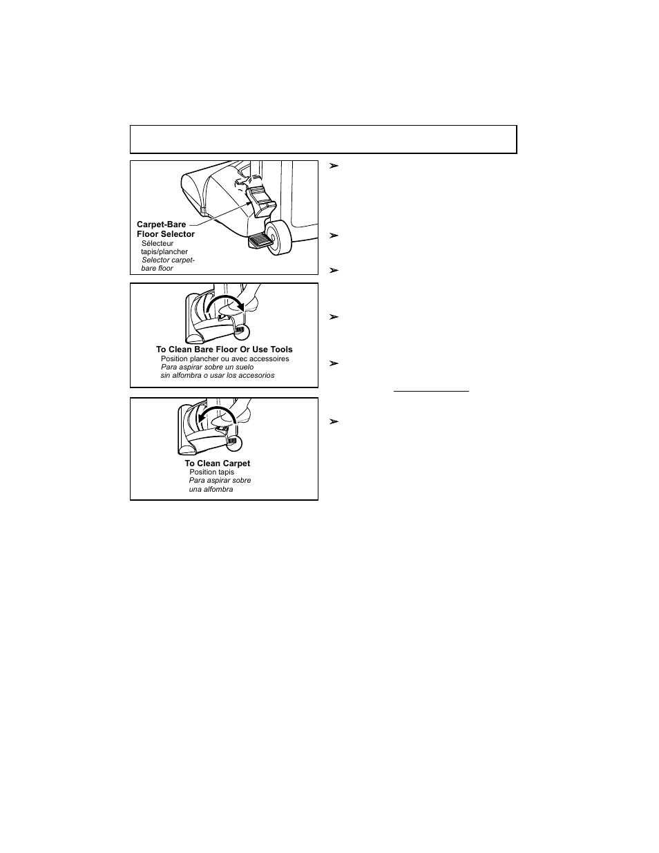 Carpet-bare floor selector | Panasonic MC-V7319 User Manual | Page 18 / 52