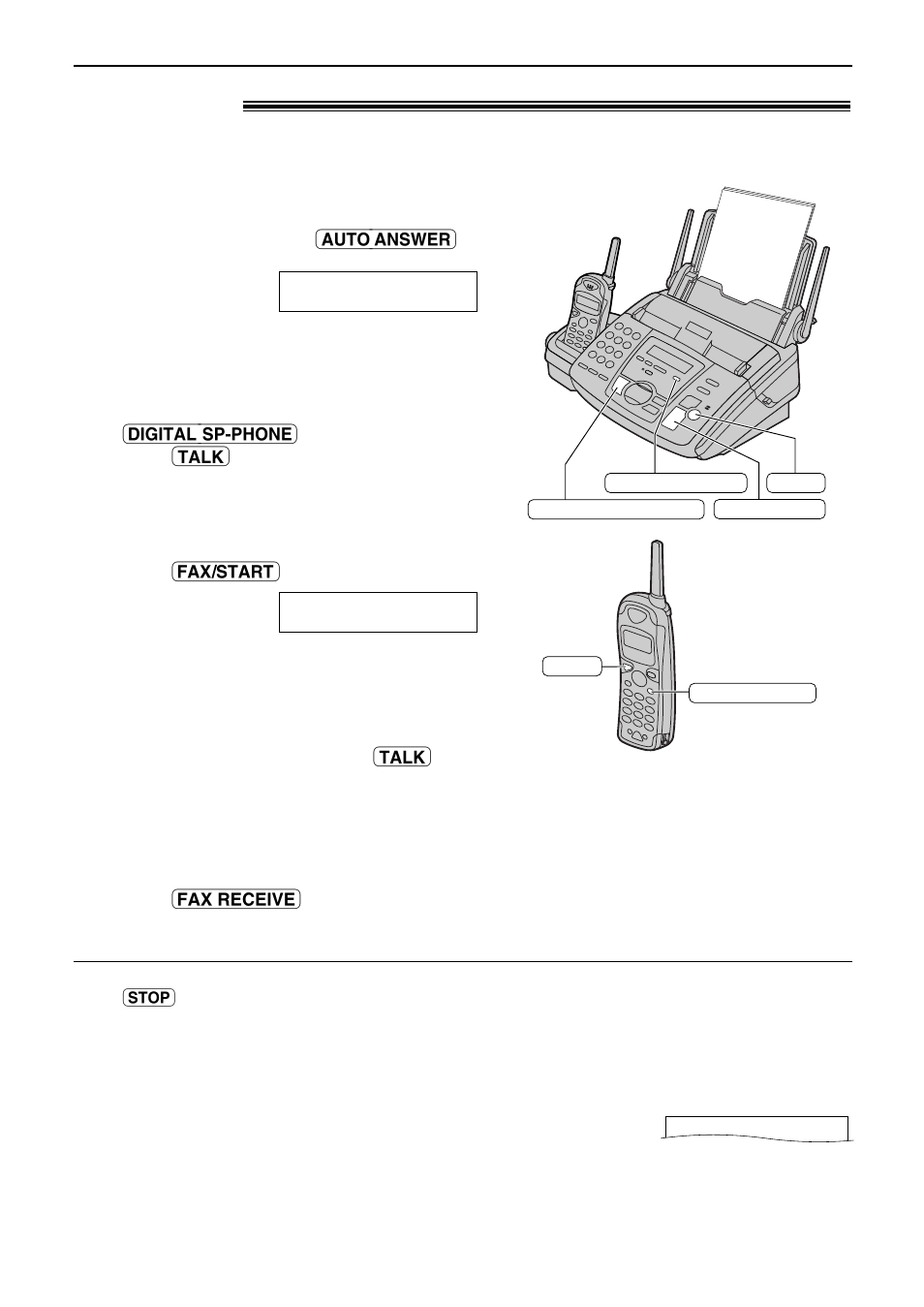 Receiving faxes, Tel mode ! (answering all calls manually), Receiving a fax using the handset | Panasonic KX-FPG176 User Manual | Page 46 / 100