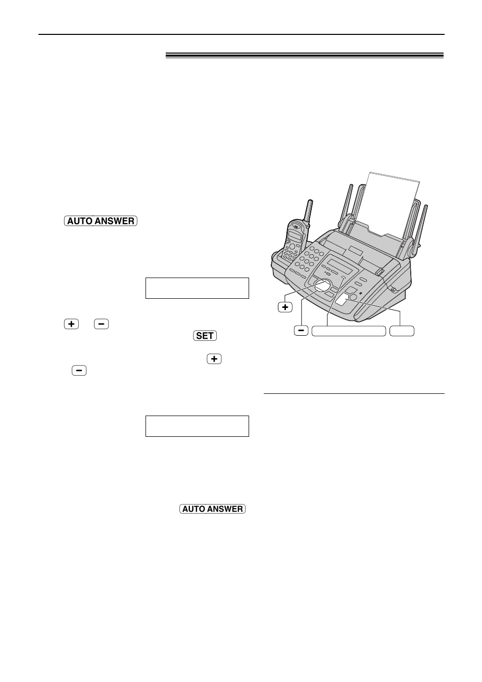 Answering device, Setup, Setting up the voice and fax message reception | Panasonic KX-FPG176 User Manual | Page 54 / 100