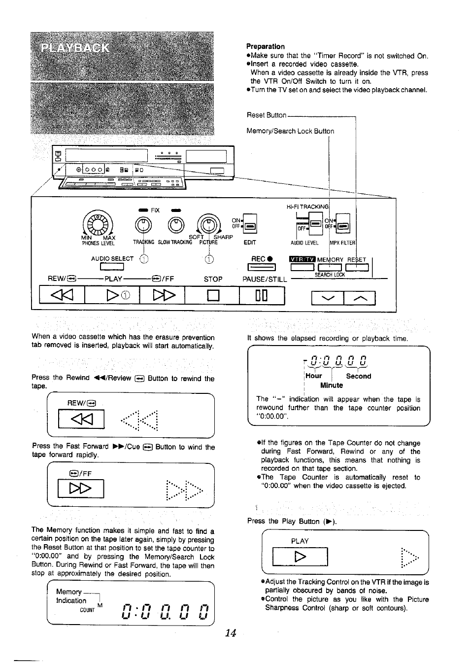 Preparation, I minute | Panasonic NV-H65 Series User Manual | Page 14 / 32