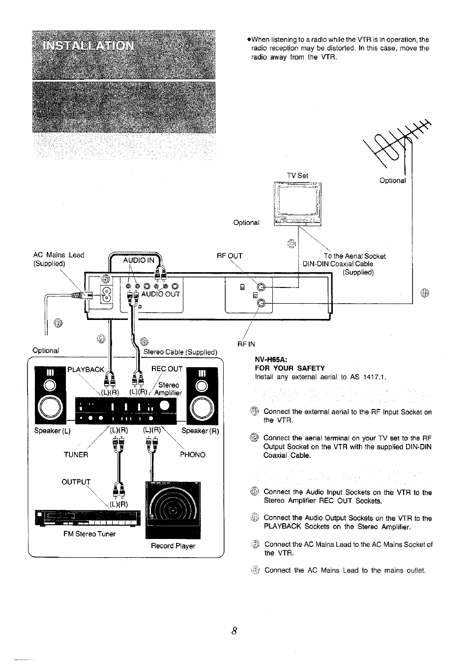 Nv-h65a, For your safety | Panasonic NV-H65 Series User Manual | Page 8 / 32