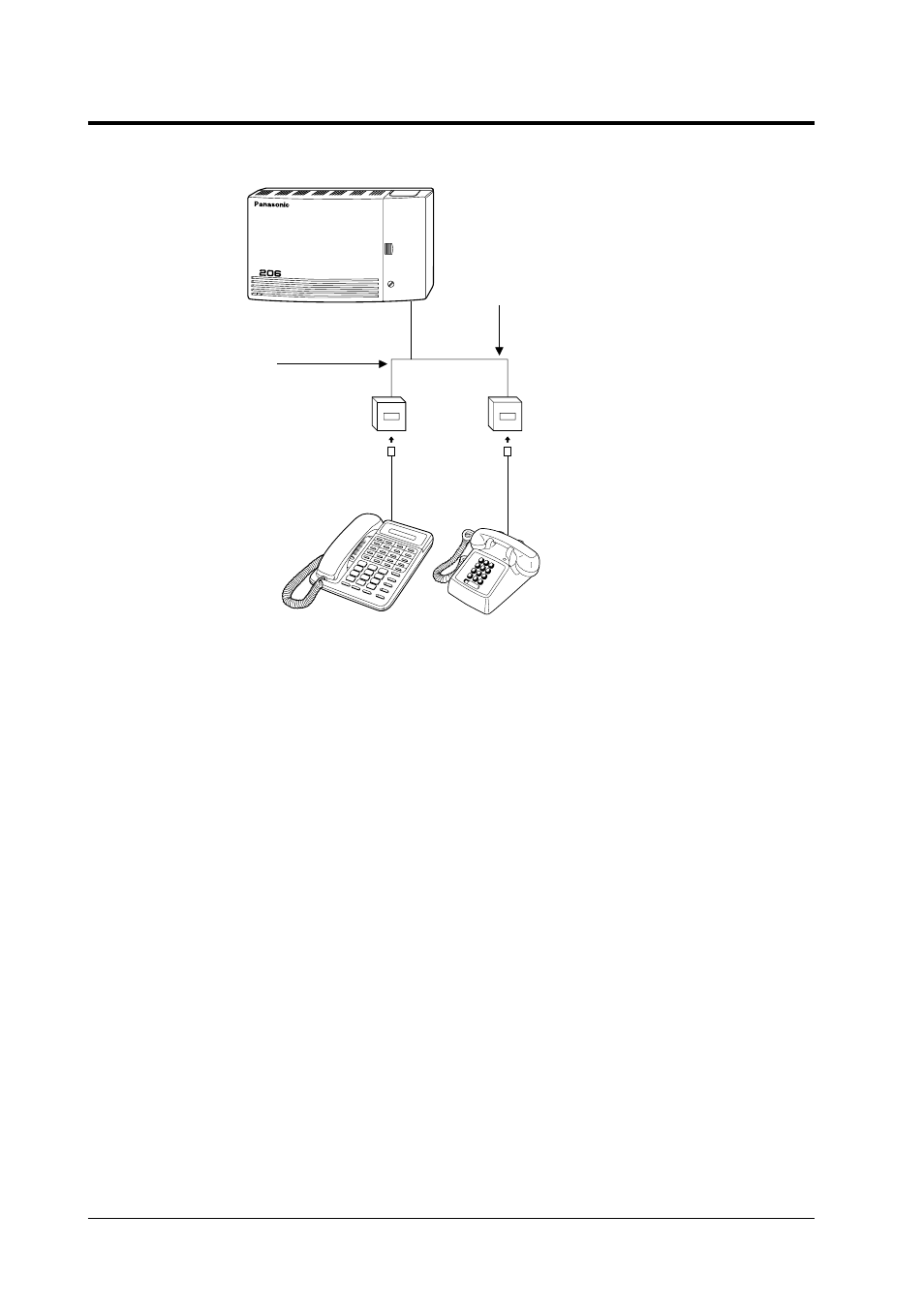 Paralleled telephone connection | Panasonic KX-T206E User Manual | Page 14 / 40