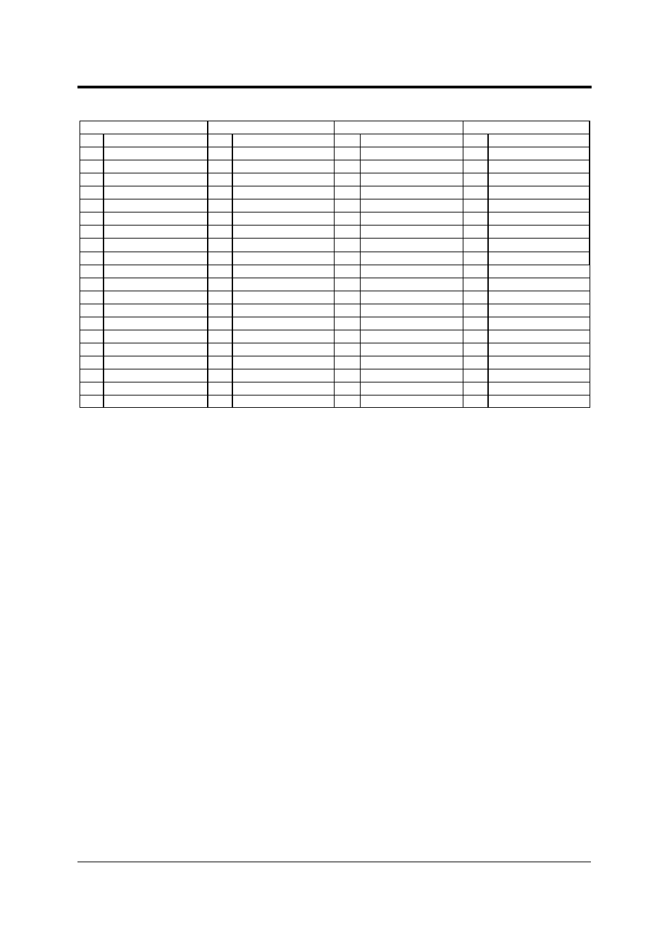 Programming tables | Panasonic KX-T206E User Manual | Page 37 / 40