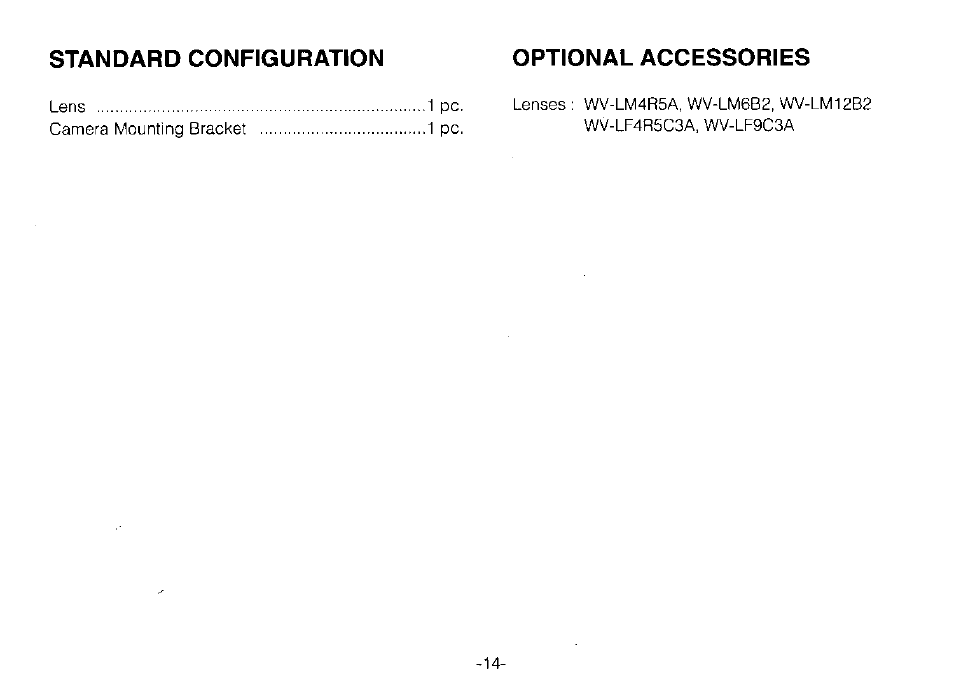 Panasonic WV-BP70 User Manual | Page 16 / 18