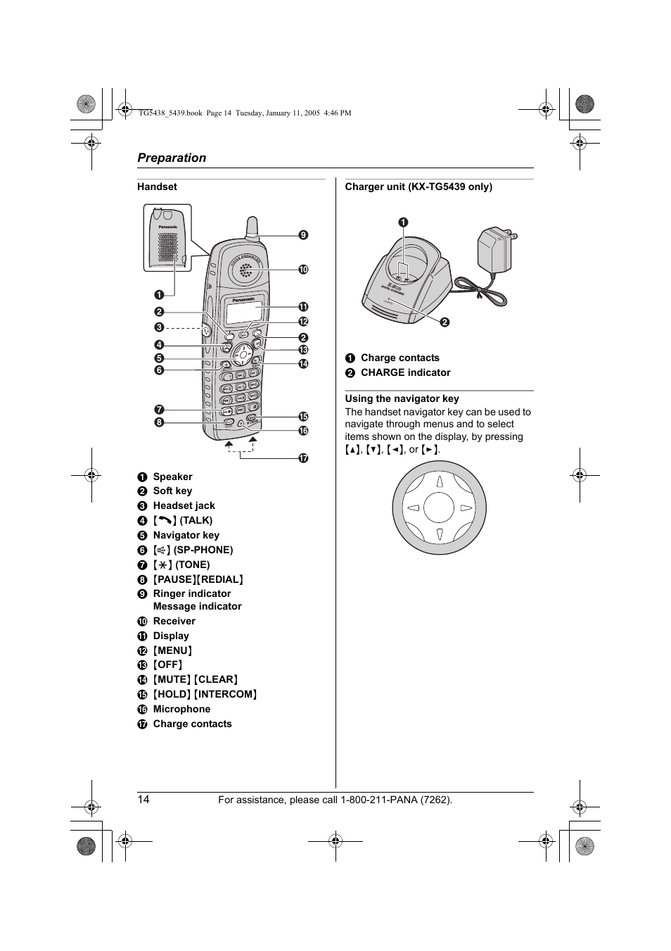 Panasonic KX-TG5438 User Manual | Page 14 / 72