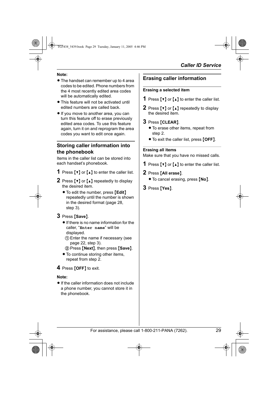 Panasonic KX-TG5438 User Manual | Page 29 / 72