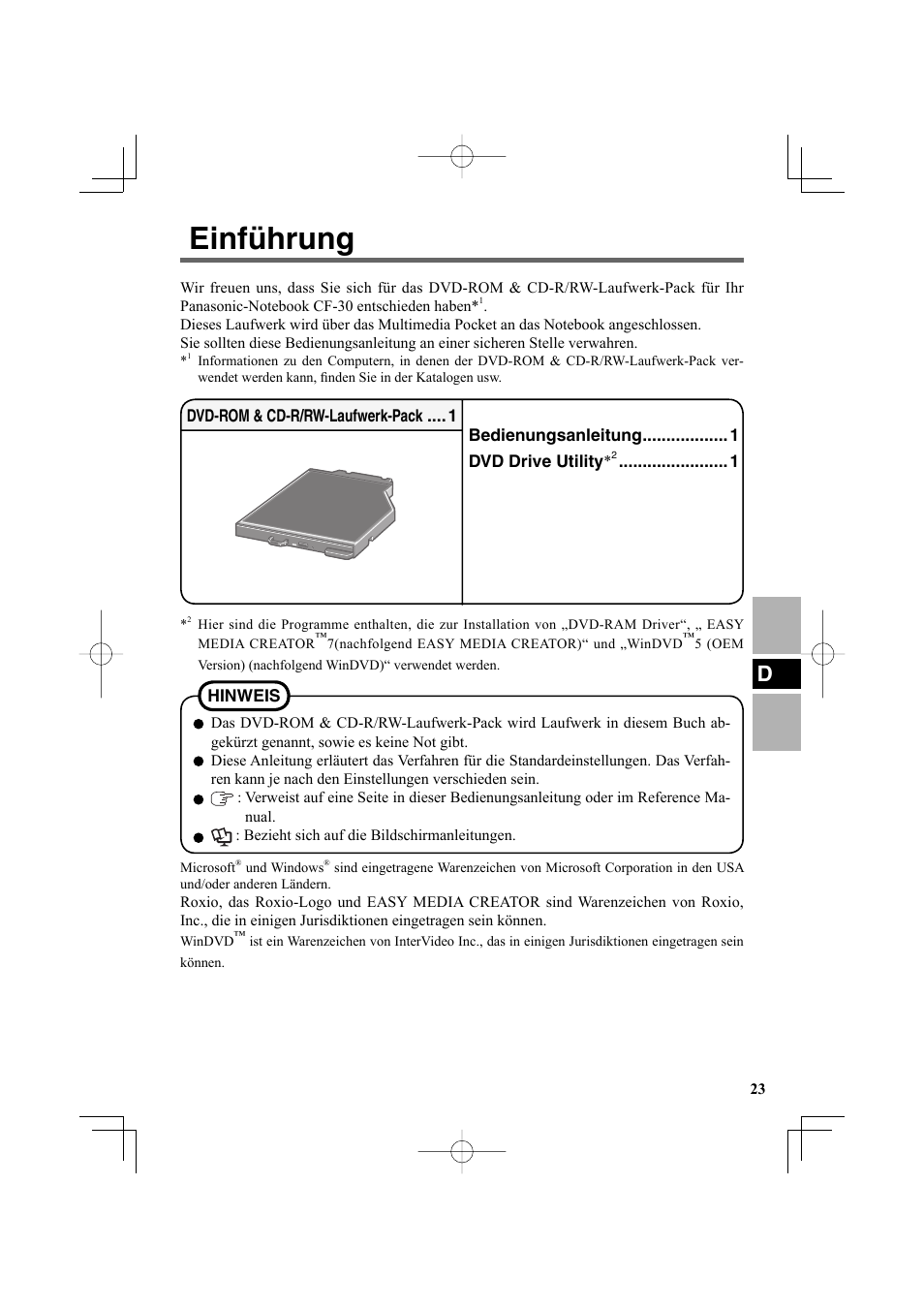 Einführung | Panasonic CF-VDR301U User Manual | Page 23 / 80