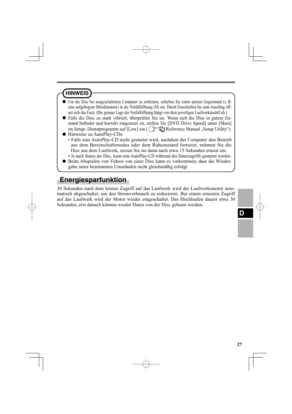 Energiesparfunktion | Panasonic CF-VDR301U User Manual | Page 27 / 80