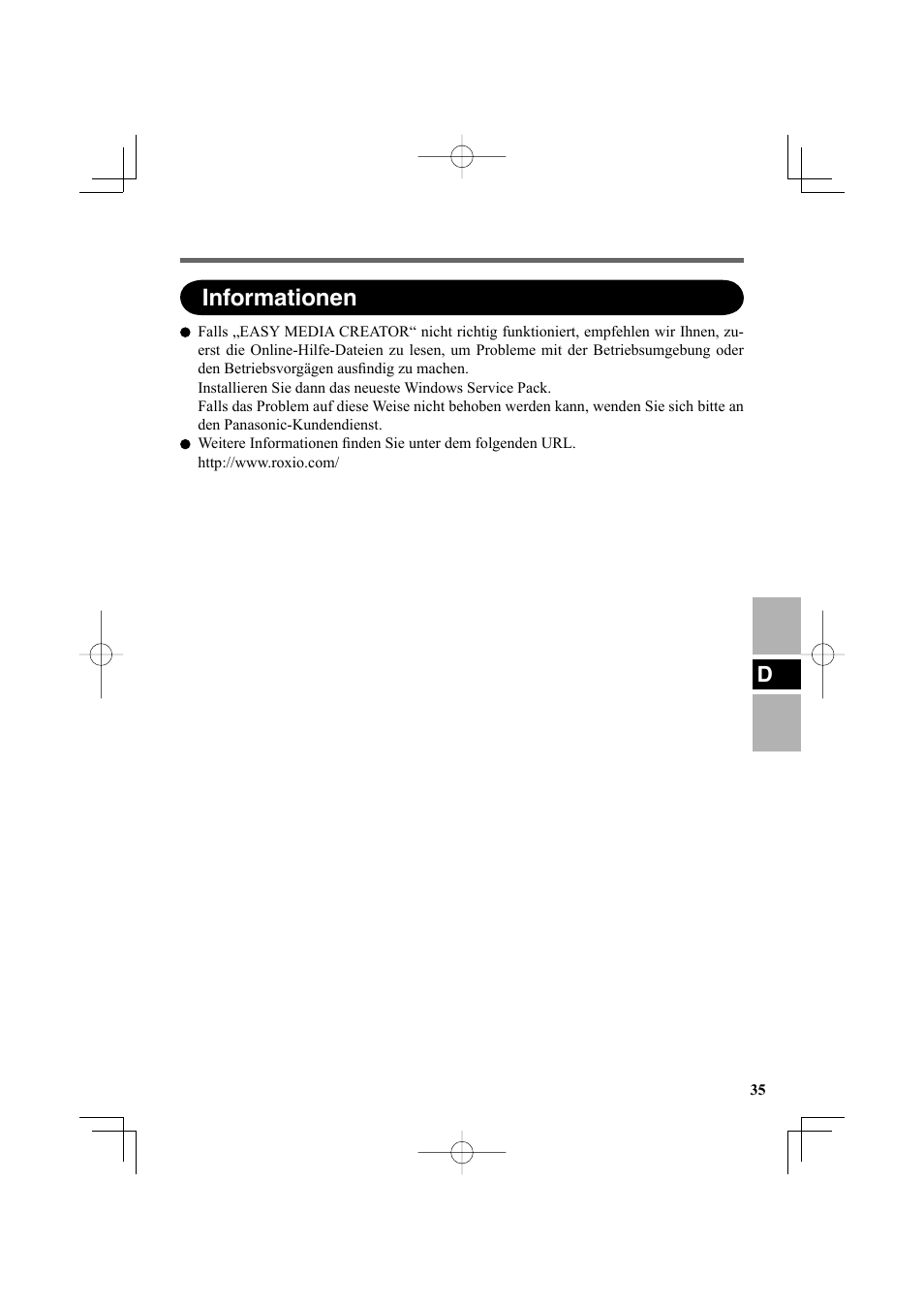 Informationen | Panasonic CF-VDR301U User Manual | Page 35 / 80