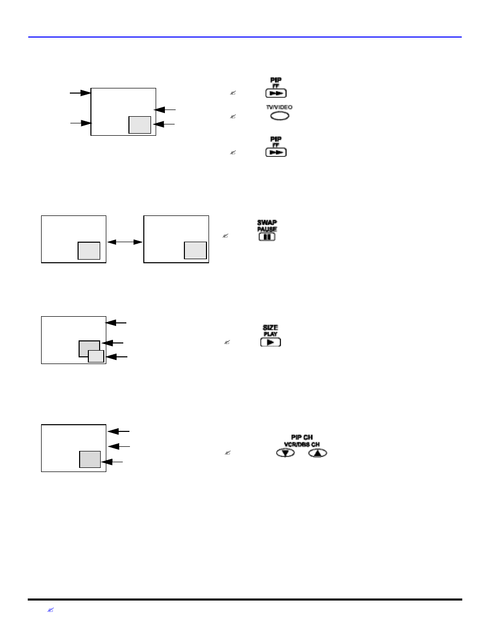 Pip function buttons, Pip f | Panasonic CT 27D32 User Manual | Page 12 / 80