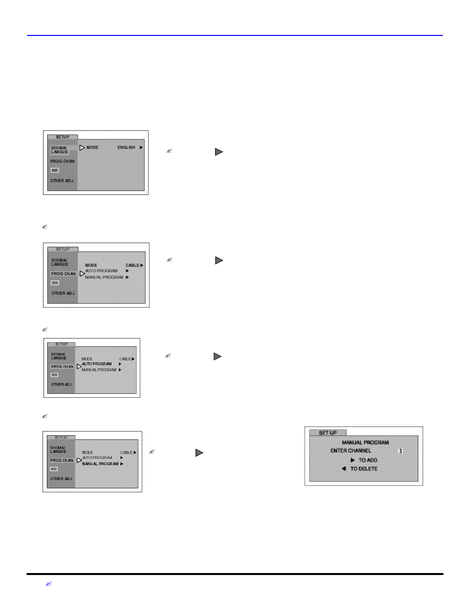 Icon menu operation, Set up | Panasonic CT 27D32 User Manual | Page 22 / 80