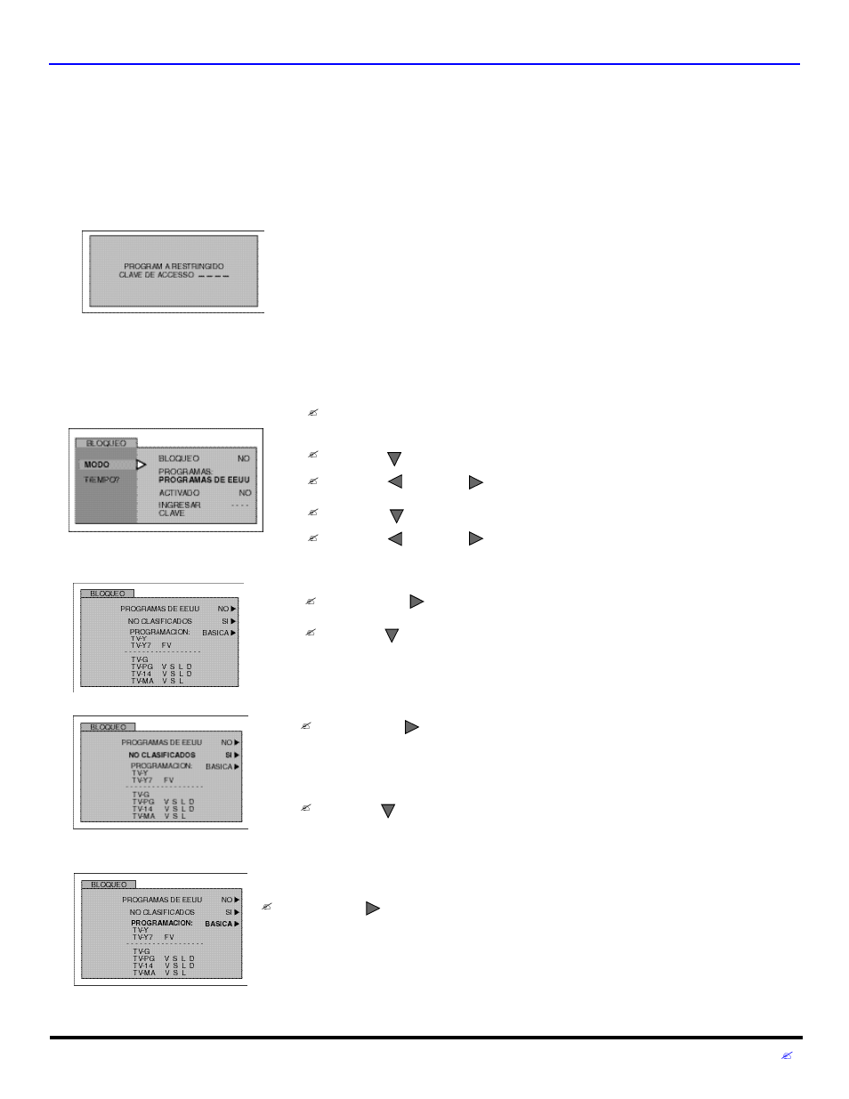 Operacion del menu de v-chip, Programas de eeuu, Operación del menu v-chip | V-chip | Panasonic CT 27D32 User Manual | Page 69 / 80