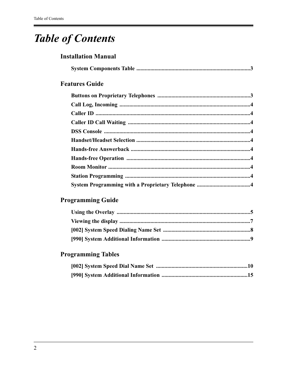 Panasonic KX-TA1232 User Manual | Page 2 / 16