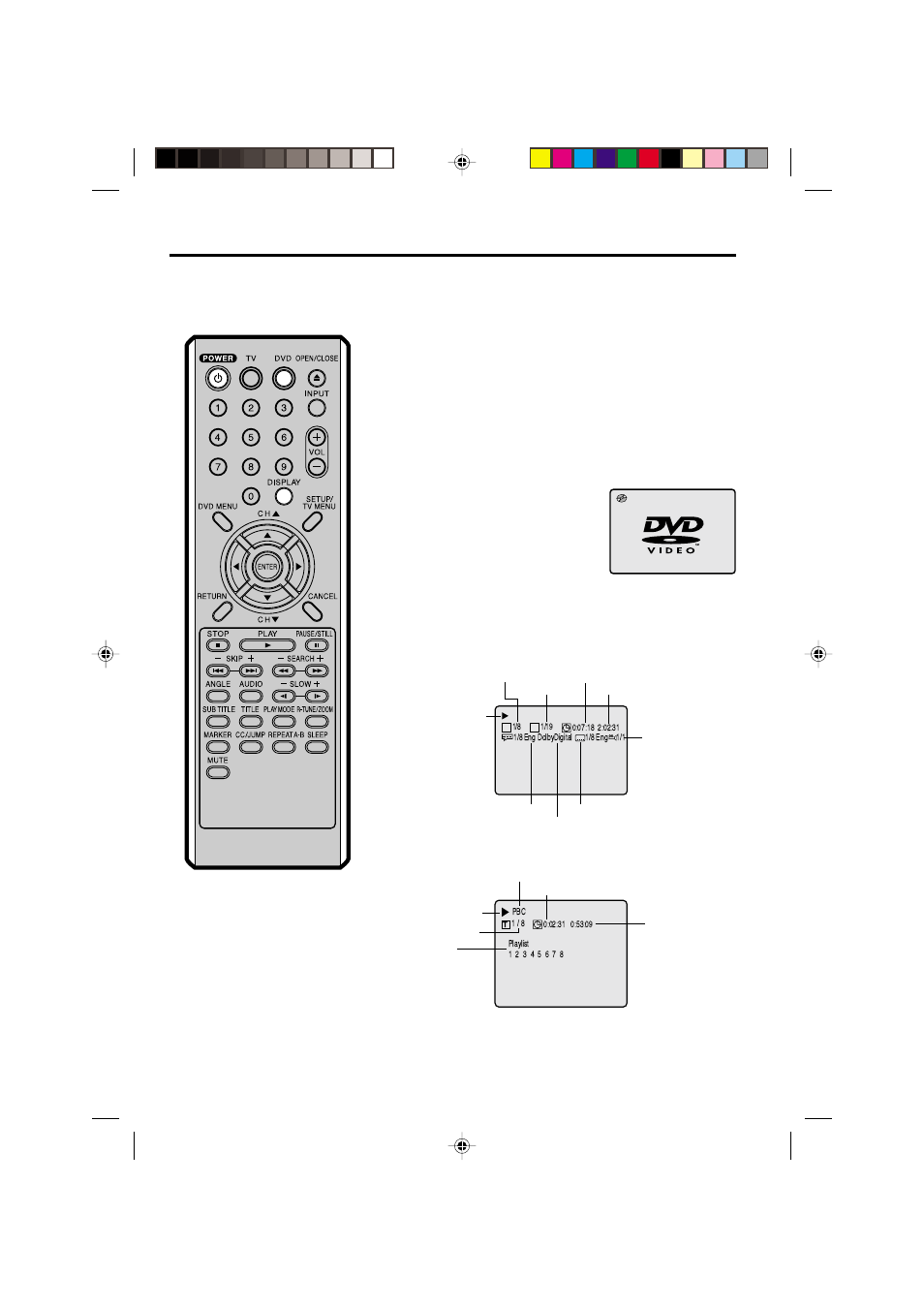 Playback operation, Preparation/status display of disc, 26 preparation/status display of disc | Status display of disc, Preparation | Panasonic PV 9D53 User Manual | Page 26 / 60