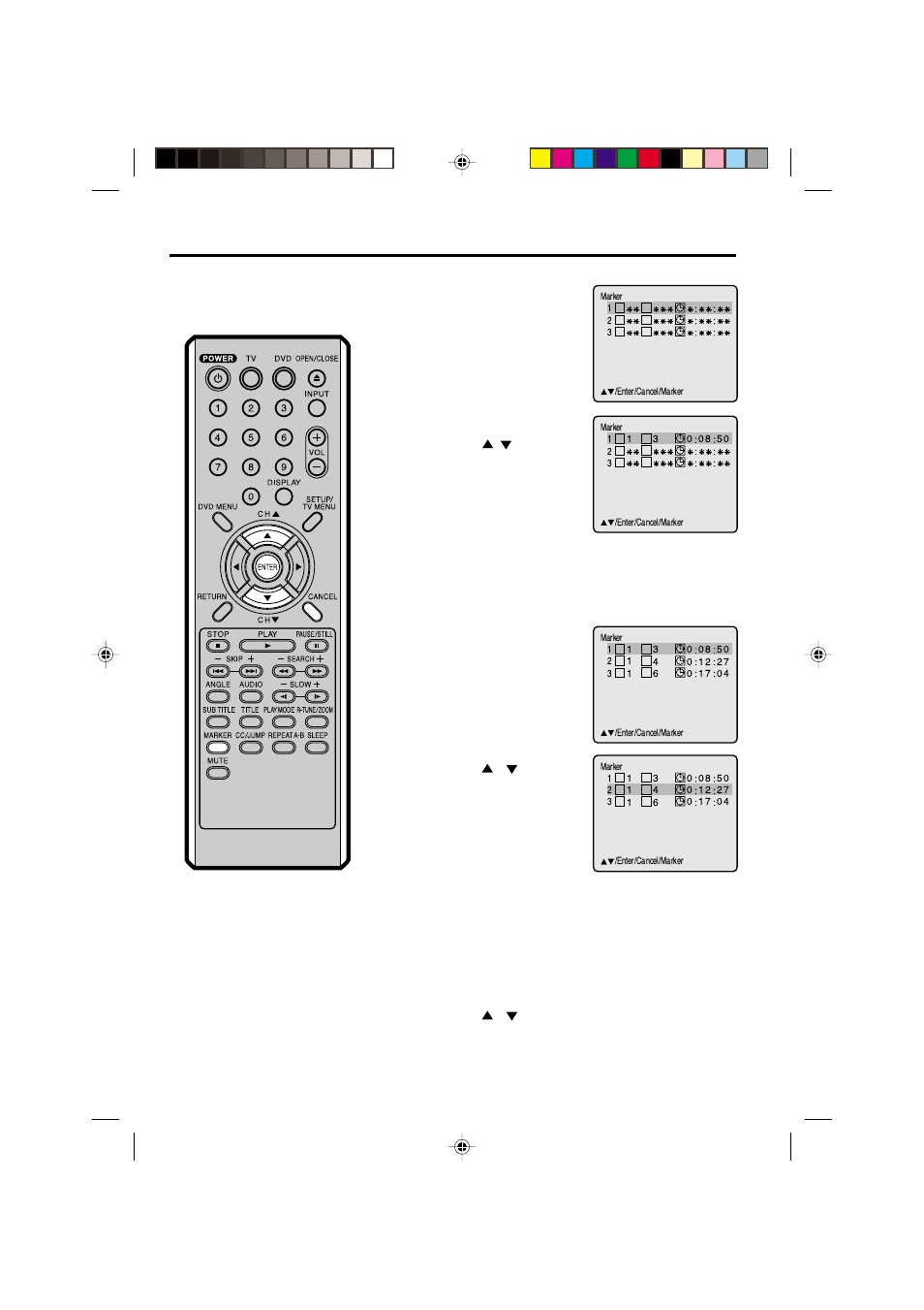 Marking desired scenes, 32 marking desired scenes | Panasonic PV 9D53 User Manual | Page 32 / 60