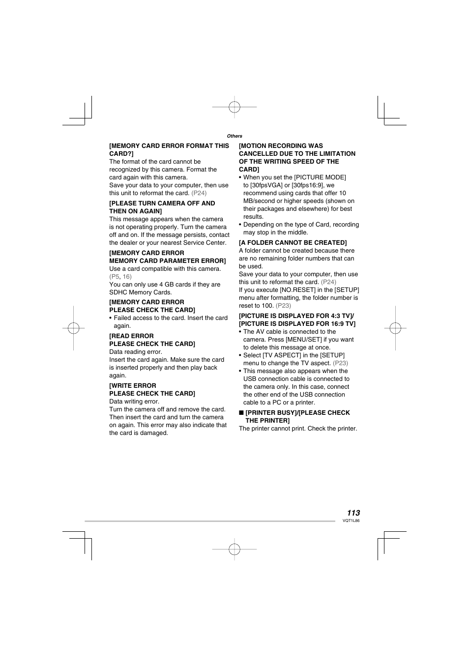 Panasonic DMC-LZ8 User Manual | Page 113 / 140