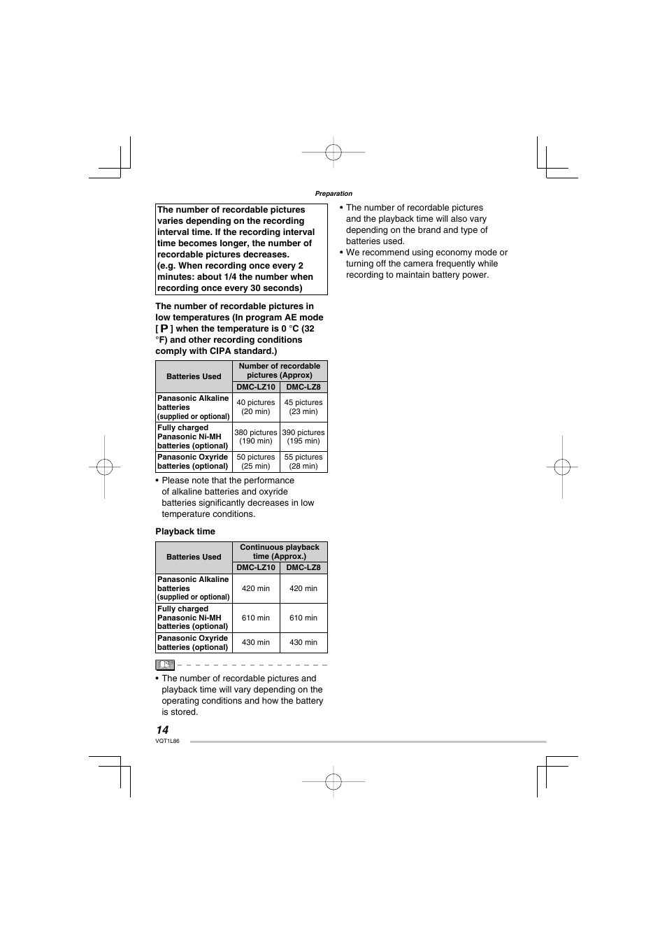 Panasonic DMC-LZ8 User Manual | Page 14 / 140