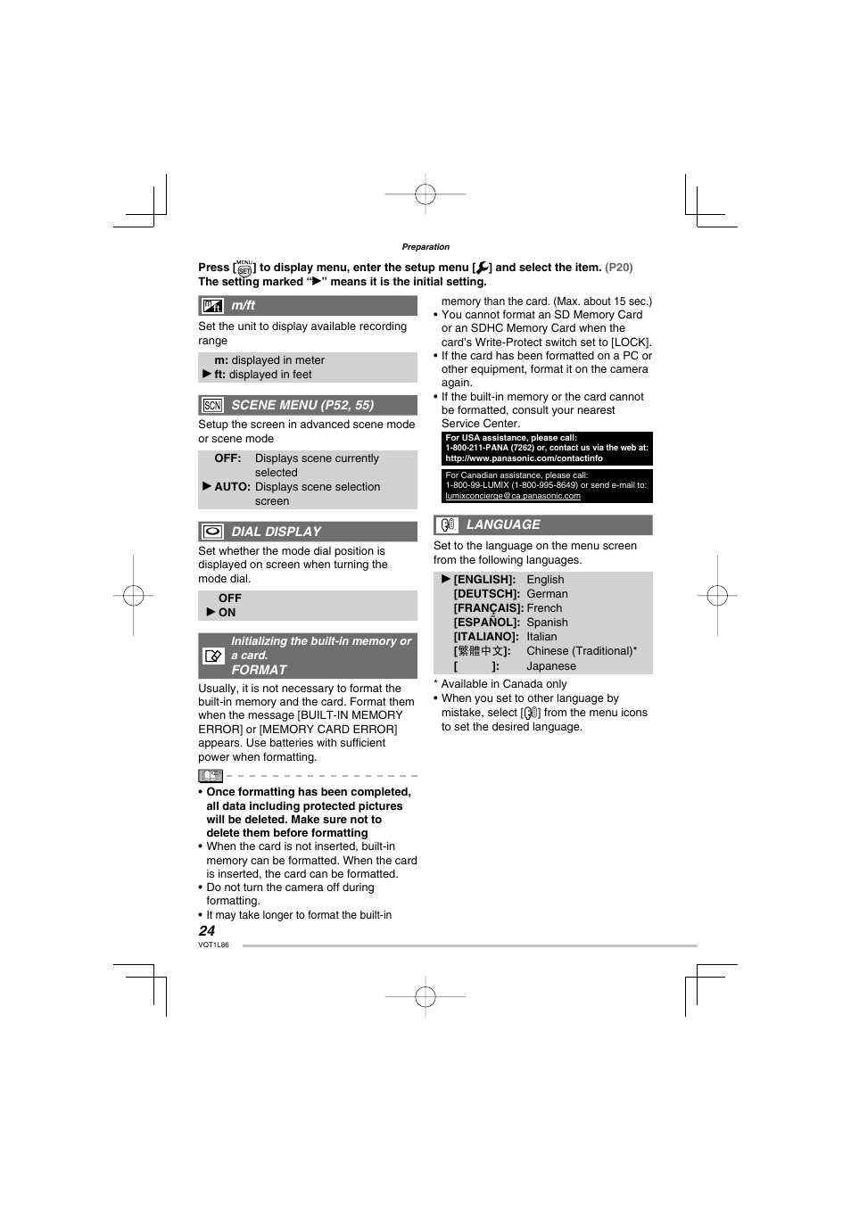 Panasonic DMC-LZ8 User Manual | Page 24 / 140