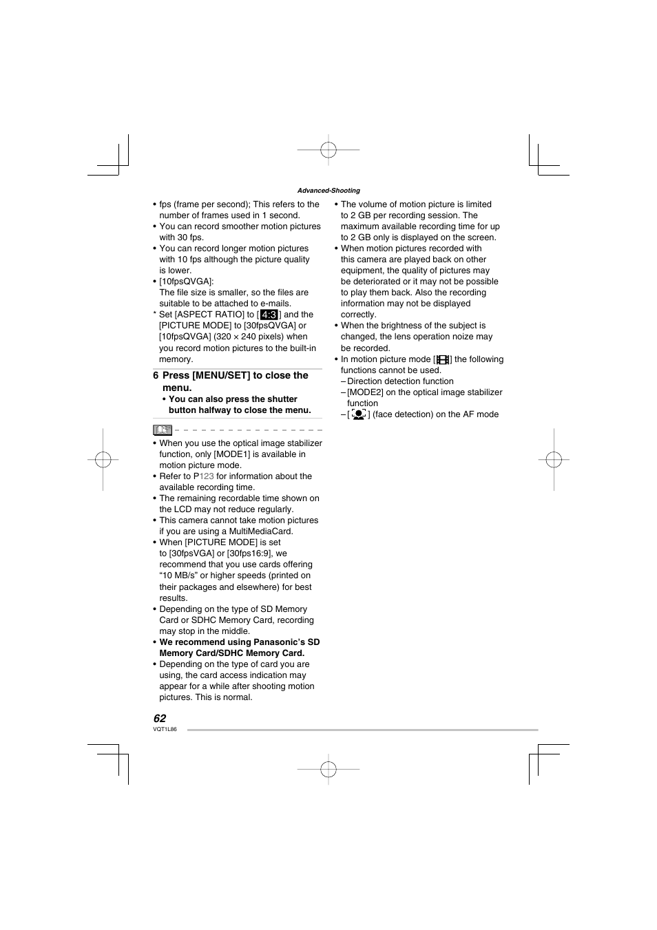 Panasonic DMC-LZ8 User Manual | Page 62 / 140