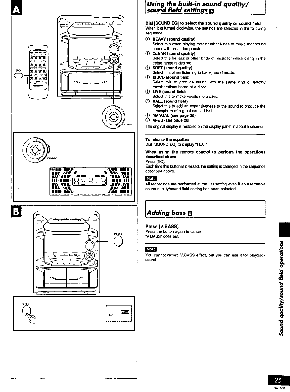 Press [v.bass, Jvvxmi | Panasonic SC-AK14 User Manual | Page 25 / 32