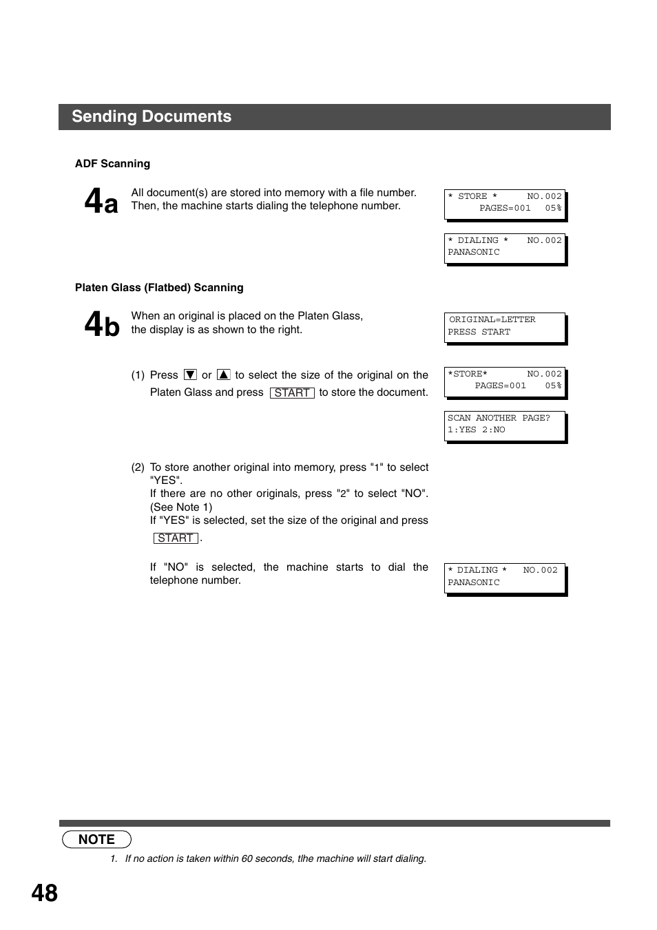 Sending documents | Panasonic DP-135FP User Manual | Page 48 / 114