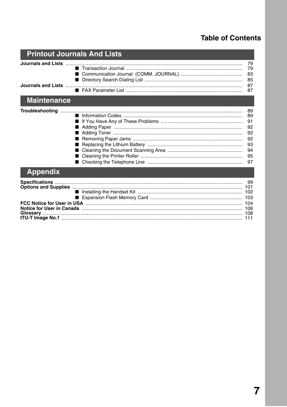 Panasonic DP-135FP User Manual | Page 7 / 114