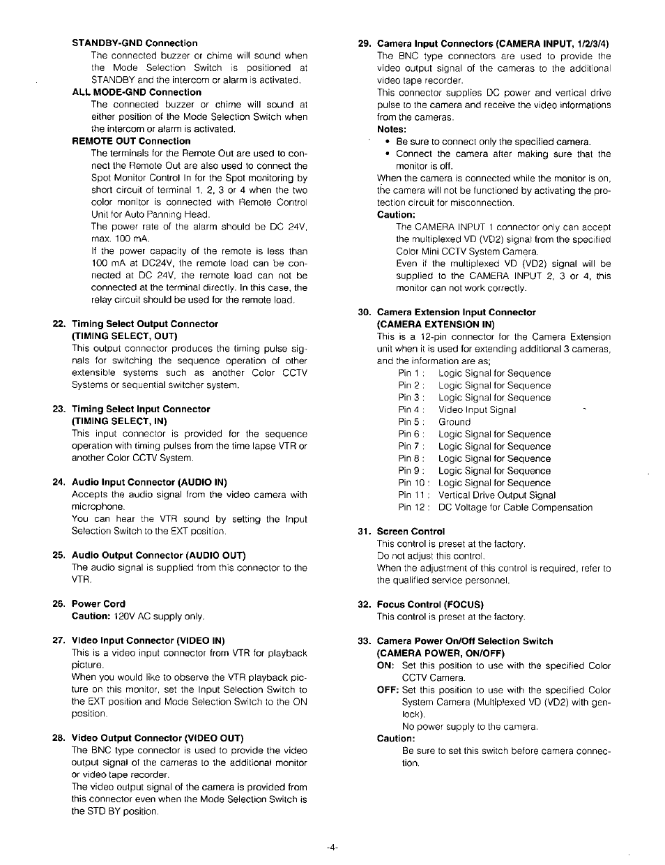 Panasonic WV-CM143 User Manual | Page 6 / 22