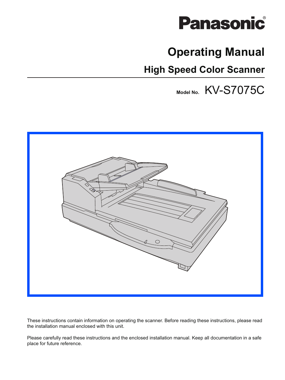 Panasonic KV-S7075C User Manual | 53 pages