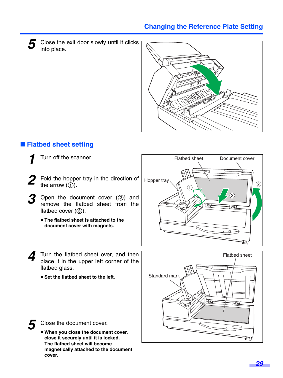 Flatbed sheet setting | Panasonic KV-S7075C User Manual | Page 29 / 53
