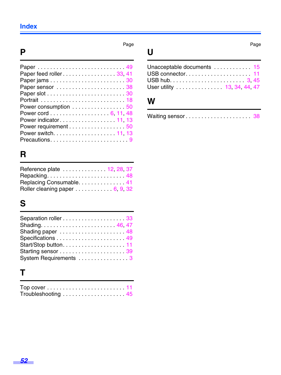Panasonic KV-S7075C User Manual | Page 52 / 53