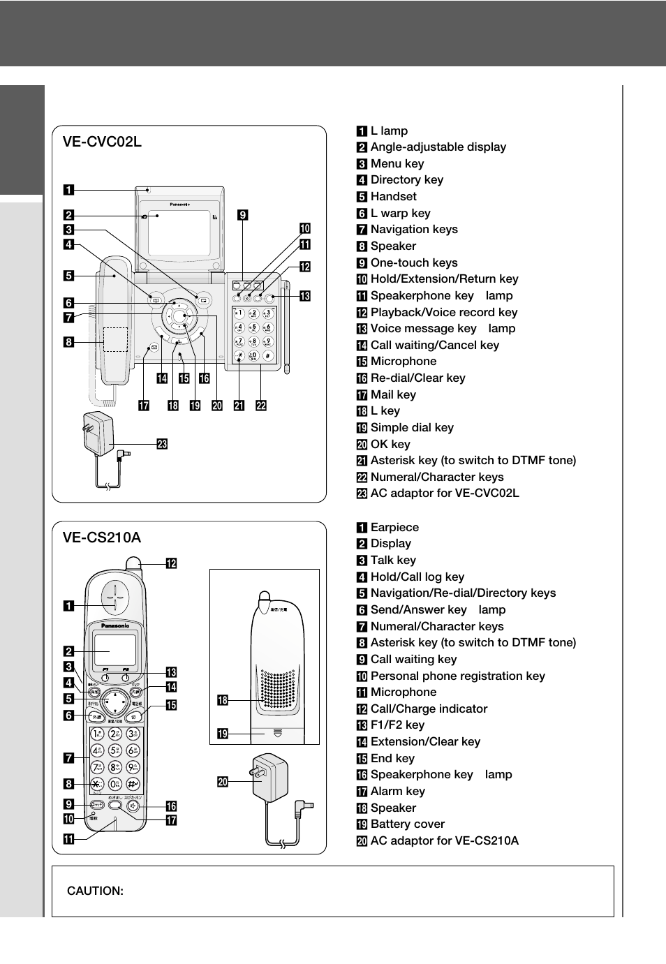 Panasonic VE-CV02L User Manual | 2 pages