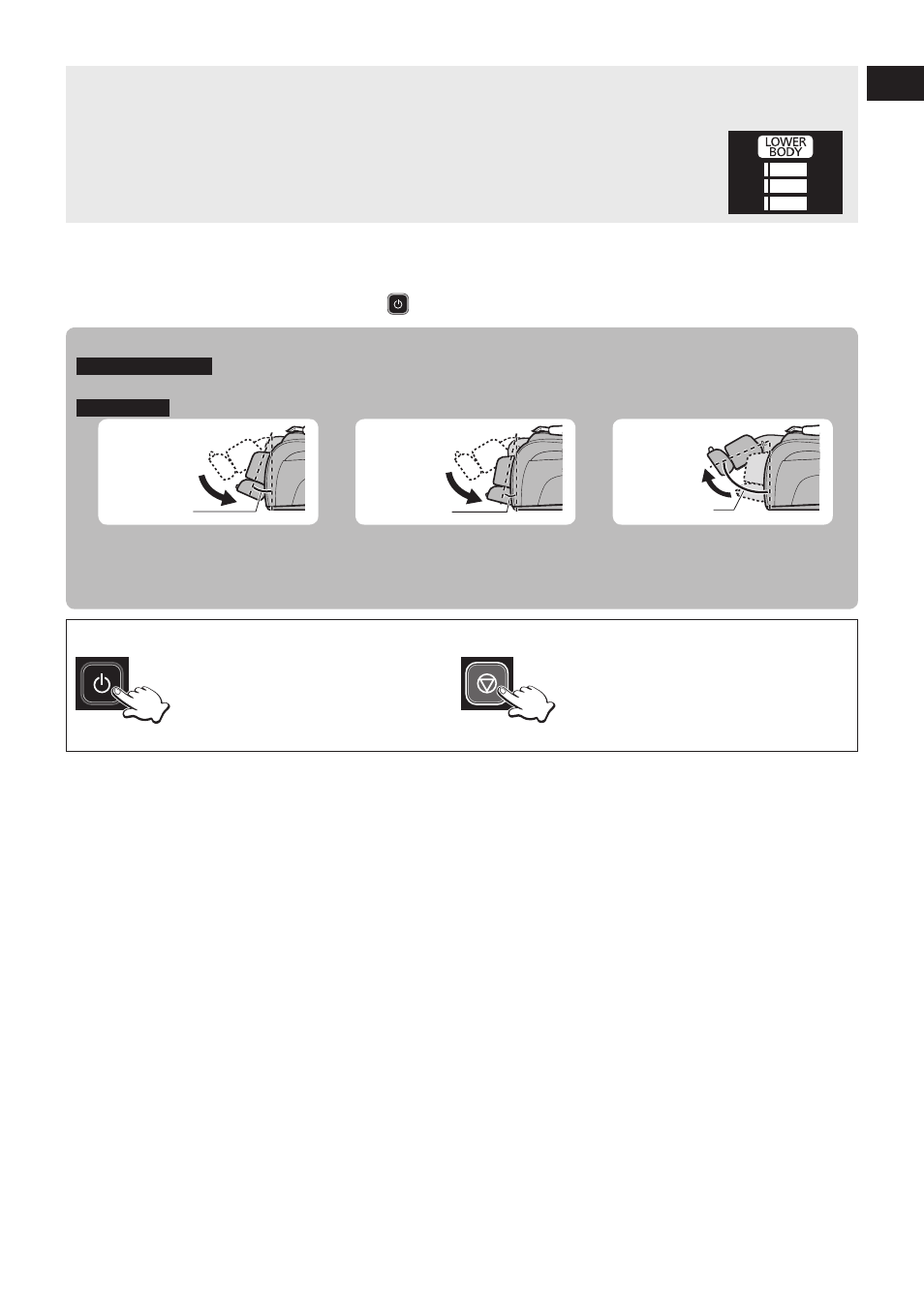 Adjusting the massage intensity, Auto shut-off in leg/foot massage and leg stretch | Panasonic EP-MA10 User Manual | Page 23 / 27