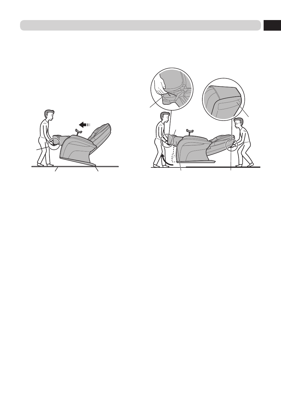 How to move the unit, Using the wheels to move the unit, Lifting the unit | Panasonic EP-MA10 User Manual | Page 25 / 27