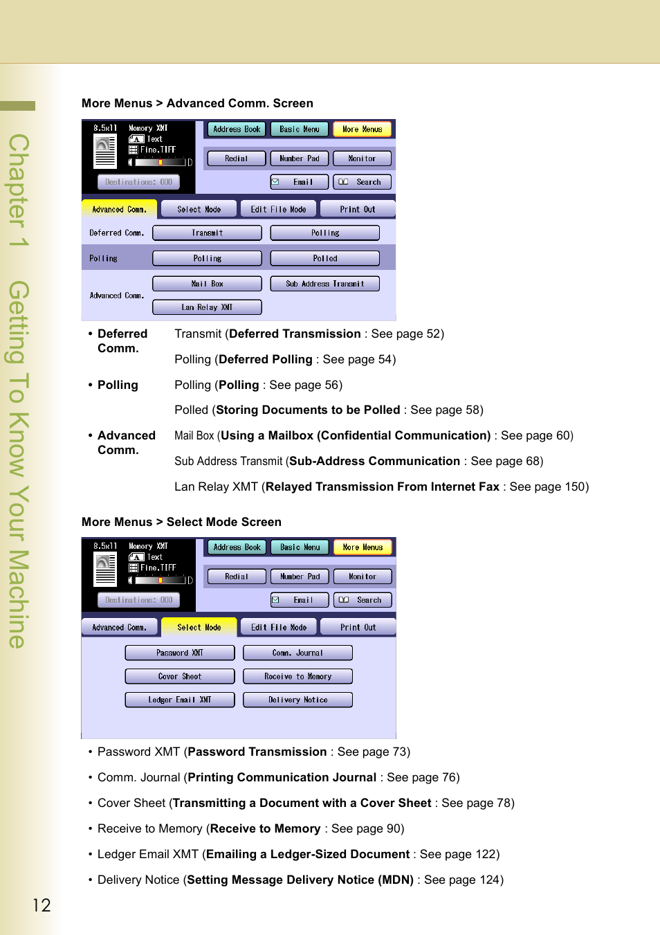 Chapter 1 getting to know your machine | Panasonic DP-C354 User Manual | Page 12 / 220