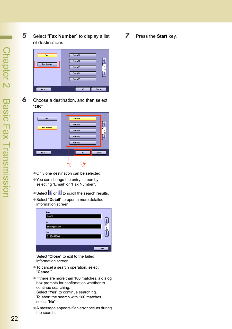 Chapter 2 basic fax transmission | Panasonic DP-C354 User Manual | Page 22 / 220