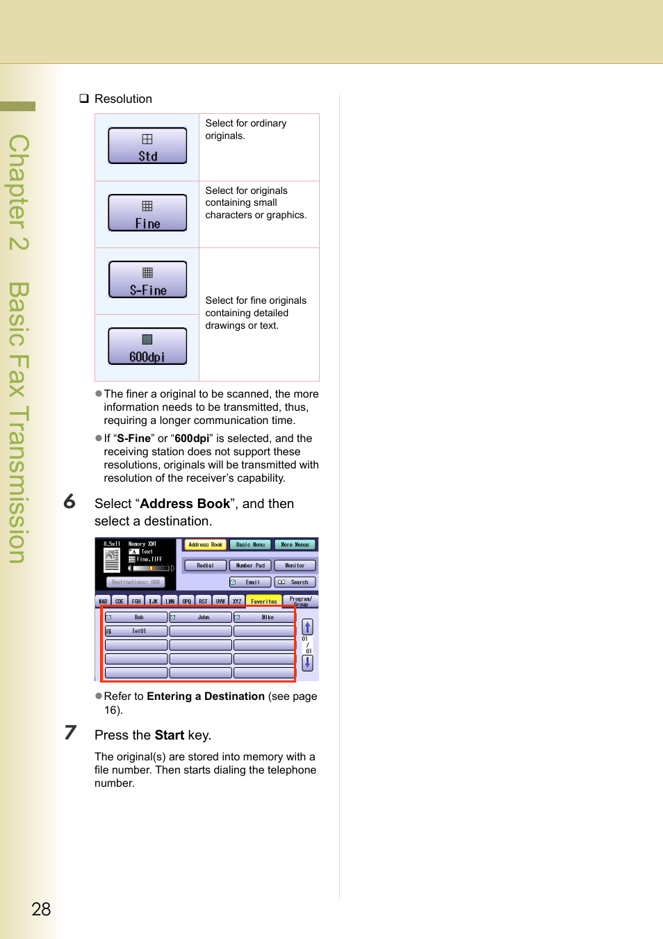 Chapter 2 basic fax transmission | Panasonic DP-C354 User Manual | Page 28 / 220