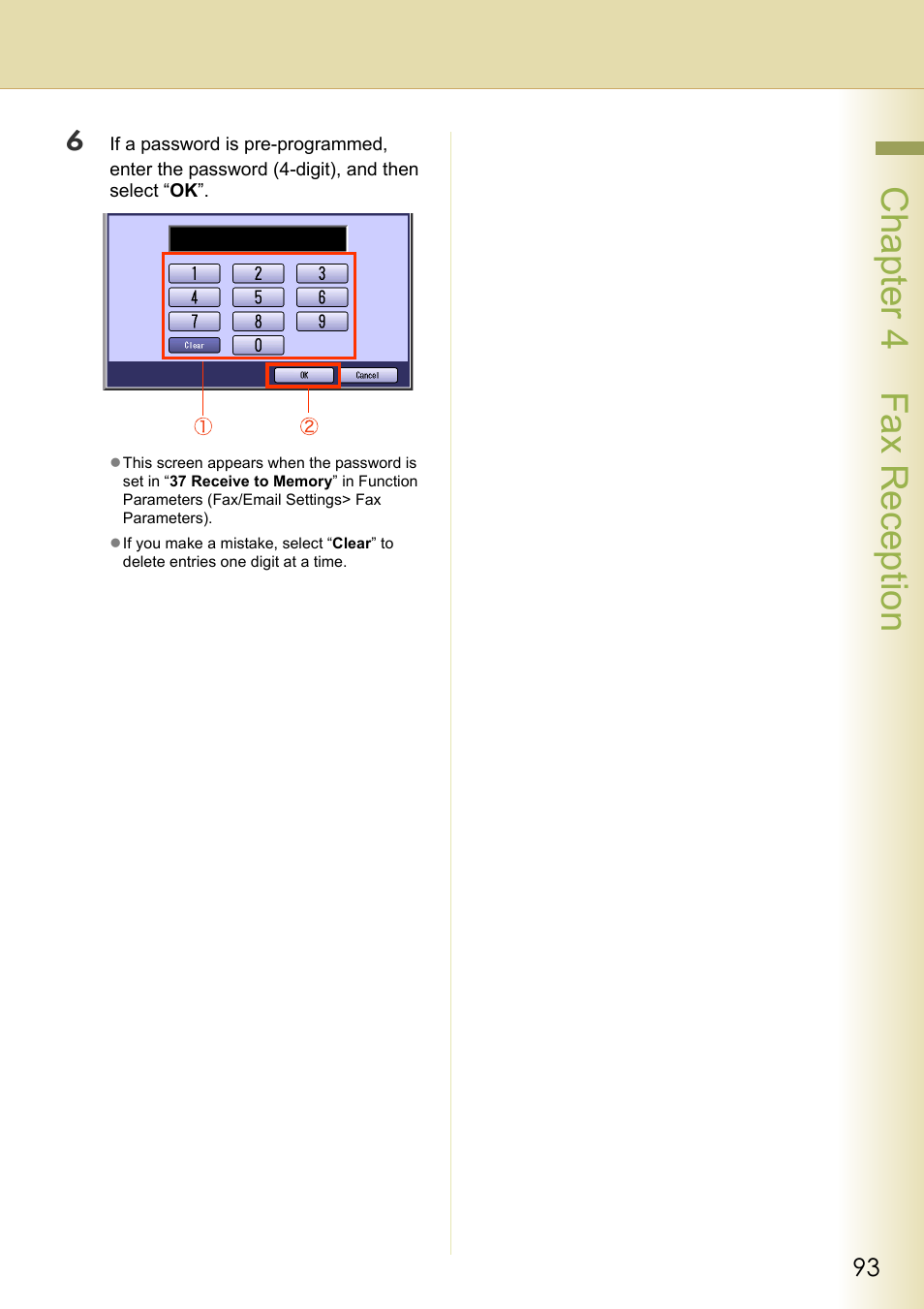 Cha pter 4 fax recep tio n | Panasonic DP-C354 User Manual | Page 93 / 220