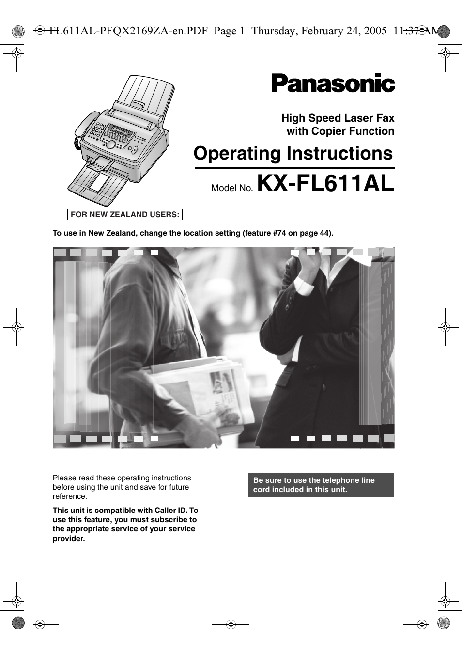 Panasonic KX-FL611AL User Manual | 70 pages