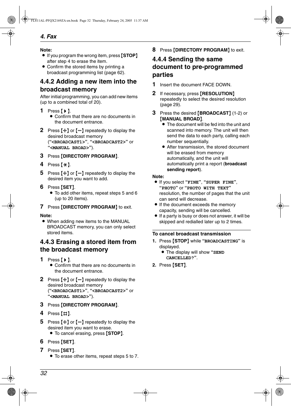 Panasonic KX-FL611AL User Manual | Page 34 / 70