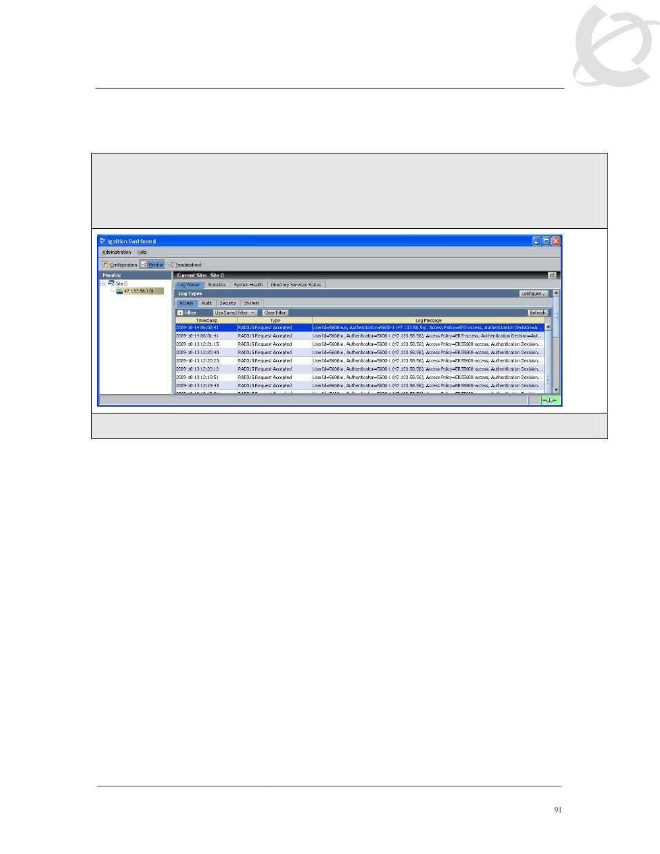 2 verify user authentication from ers switch | Panasonic 5500 User Manual | Page 92 / 96