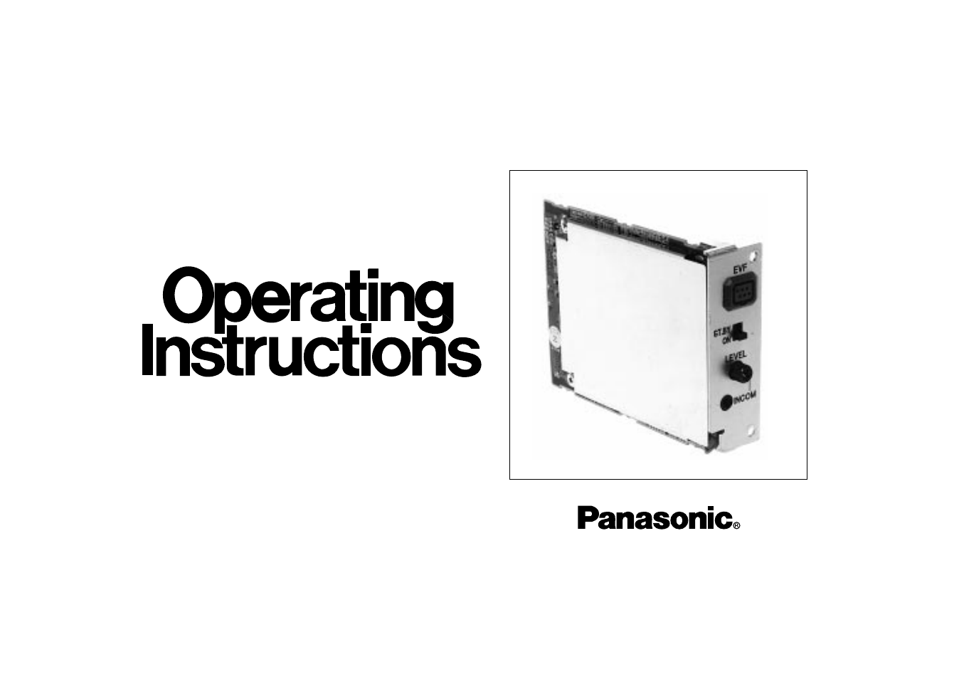 Panasonic AW-PB301 User Manual | 16 pages