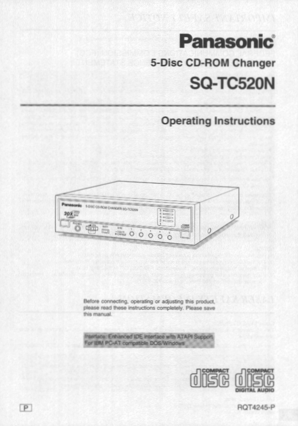 Panasonic SQ-TC520N User Manual | 32 pages