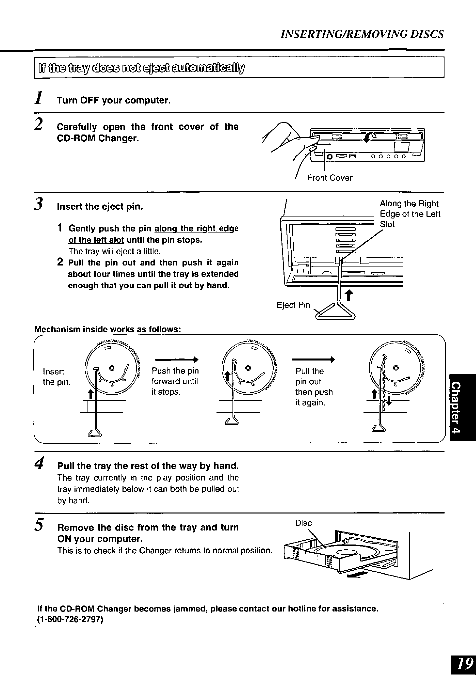 Inserting/removing discs | Panasonic SQ-TC520N User Manual | Page 19 / 32