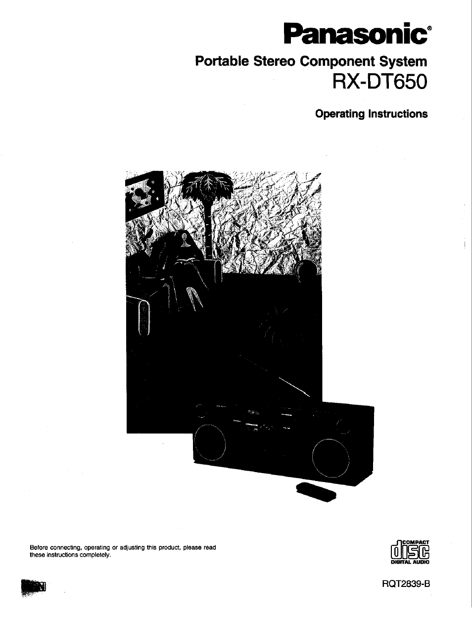 Panasonic RX-DT650 User Manual | 28 pages