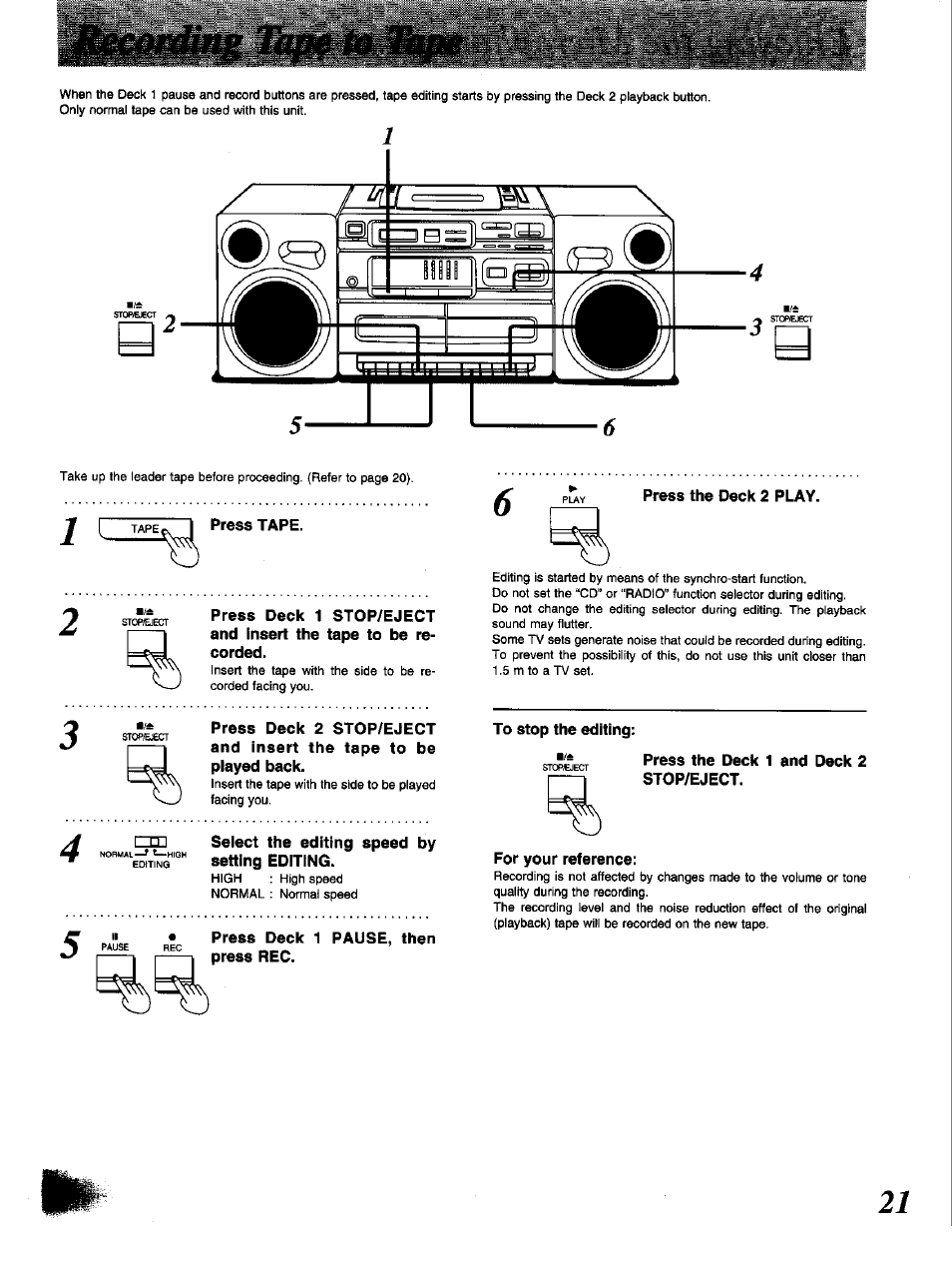 Panasonic RX-DT650 User Manual | Page 21 / 28