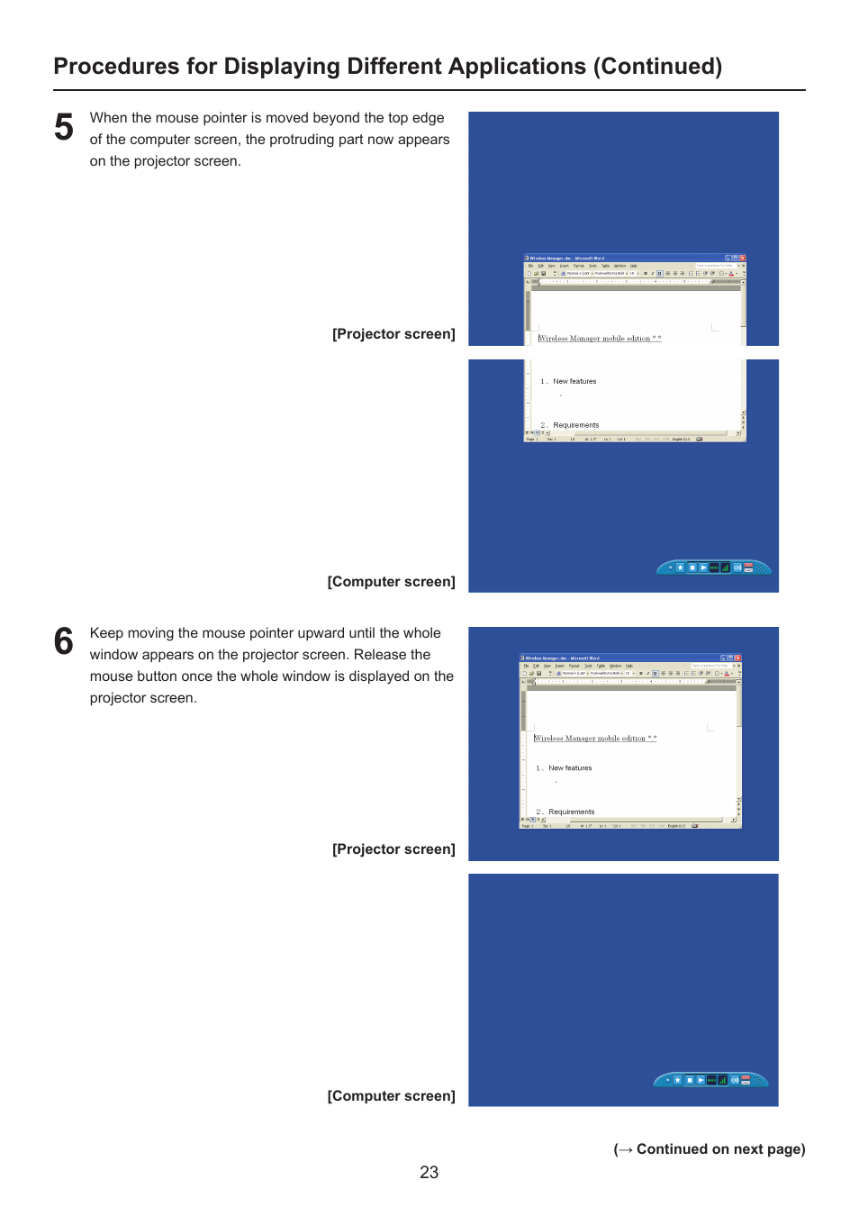 Panasonic Secondary Display Transmission Function User Manual | Page 23 / 33