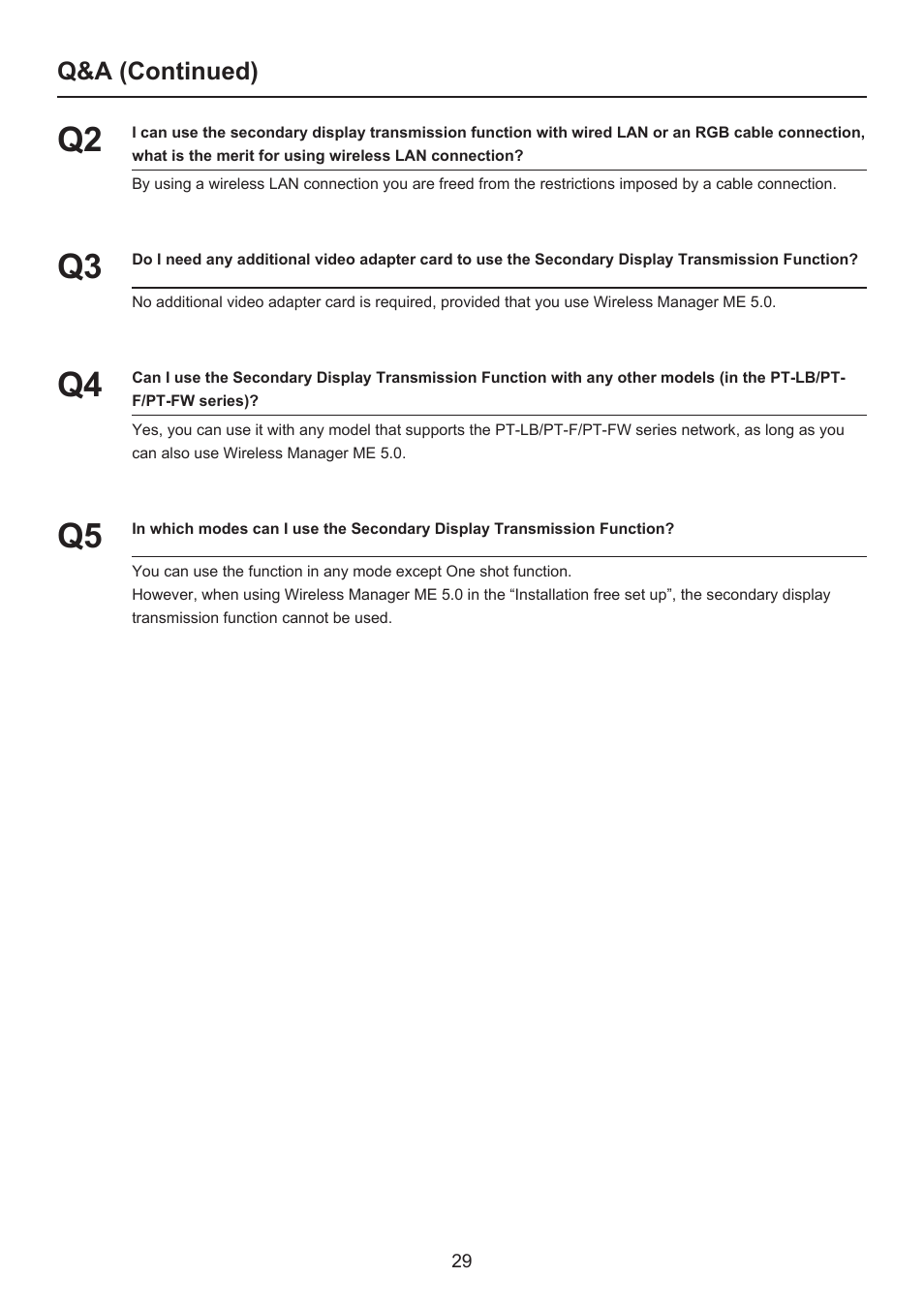 Panasonic Secondary Display Transmission Function User Manual | Page 29 / 33