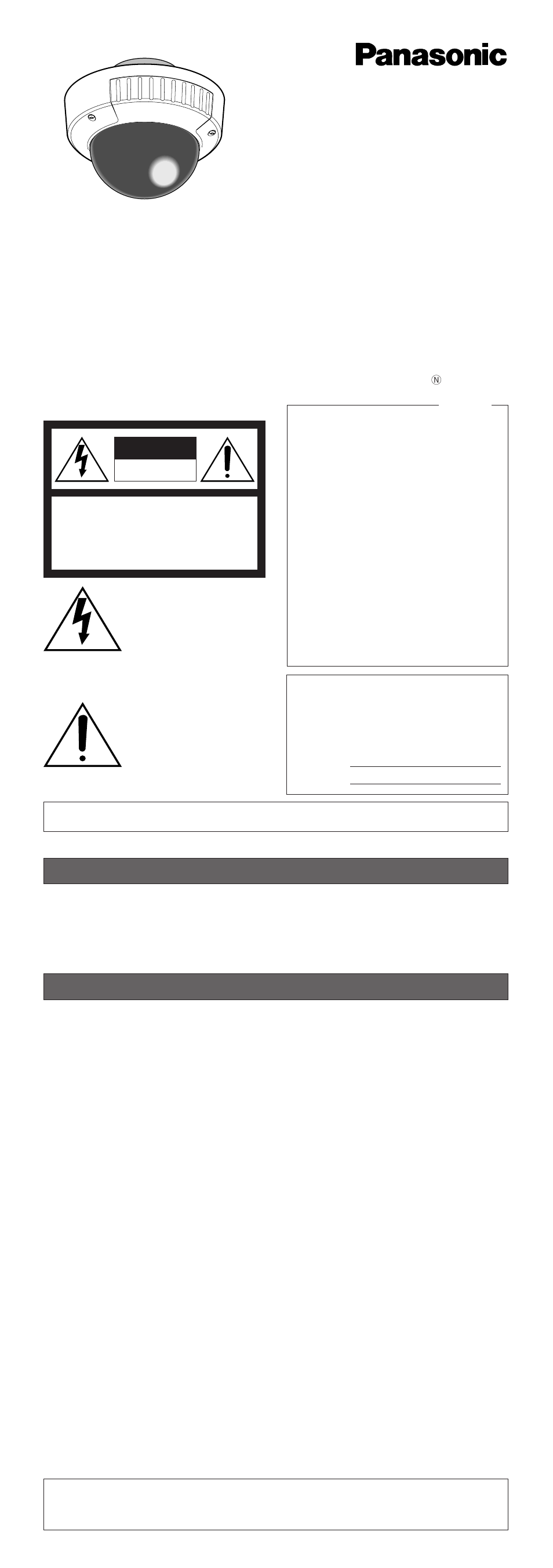 Panasonic WV-CW474S User Manual | 14 pages