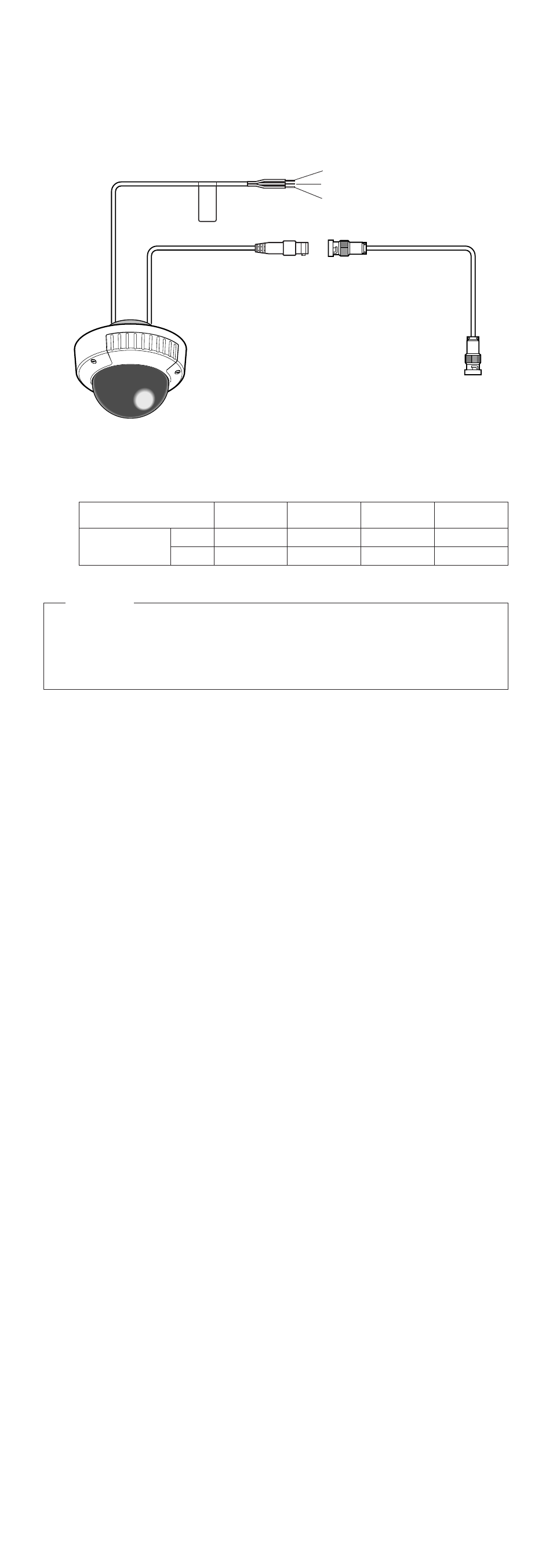 Connections, Specifications, Standard accessories | Power supply connection | Panasonic WV-CW474S User Manual | Page 14 / 14